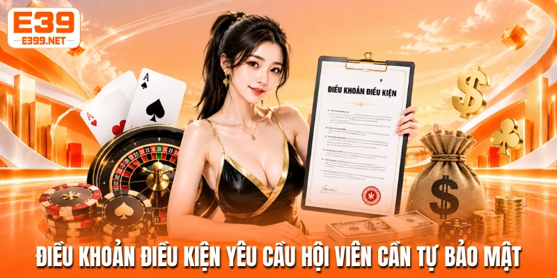 Điều khoản điều kiện yêu cầu hội viên cần tự bảo mật